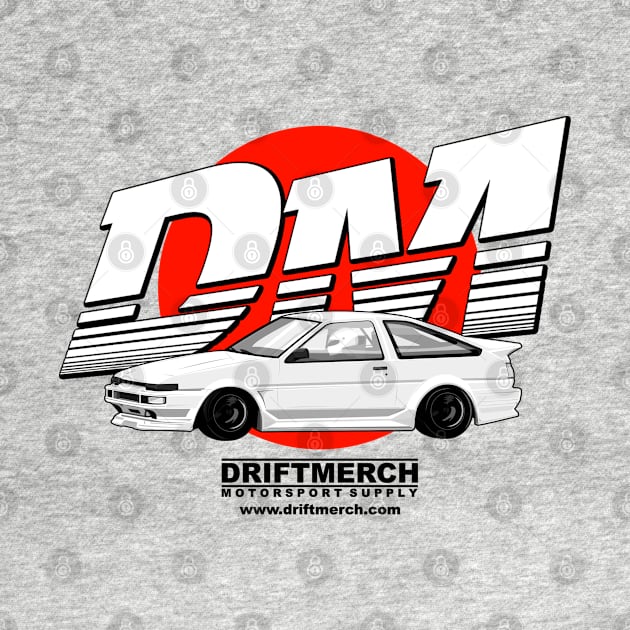 Drift Merch Motorsport Supply DM Logo AE86 with Japan Flag - Light by driftmerch